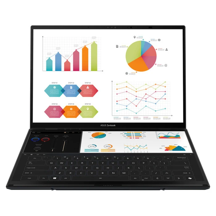 Laptop Asus 14'' Zenbook Duo UX8406CA-OLED-PZ067X Touch 120Hz U7 255H/32GB/1TB SSD /Win 11 Pro/Inkwell Gray (90NB14X1-M00A30)