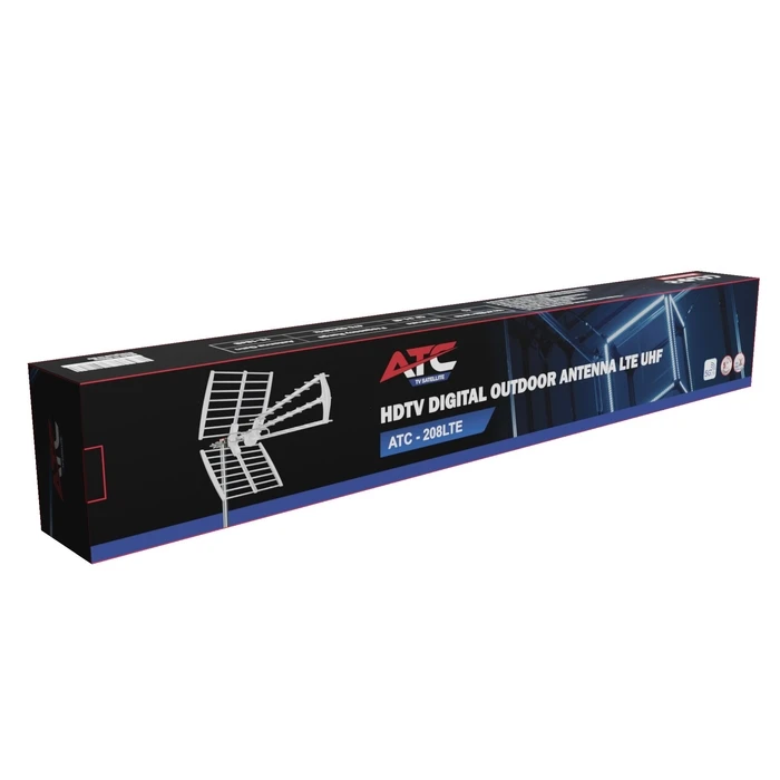Κεραία Τηλεόρασης ATC 208 Τρίαινα LTE C48 5G Λευκό