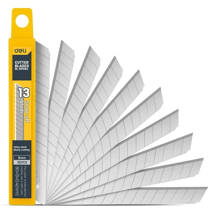 Λεπίδες Φαλτσέτας Deli 9mm 10 pcs blade head EDL-DP092 (silver)