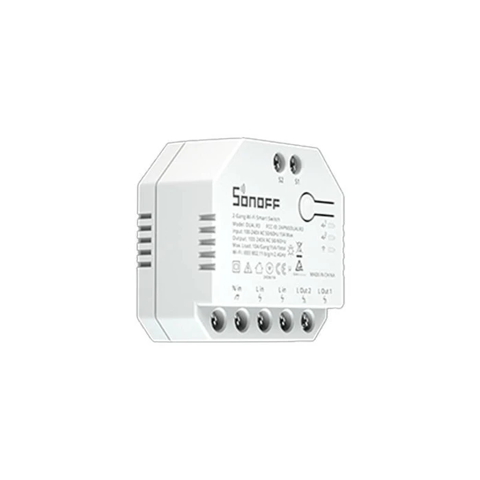 Έξυπνος Ενδιάμεσος Διακόπτης Sonoff WiFi Dual R3 (Λευκό)