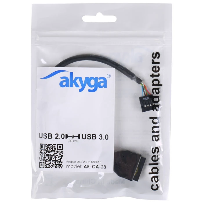 Αντάπτορας Akyga AK-CA-28 USB 2.0 Θηλ. - USB 3.0 Αρσ.