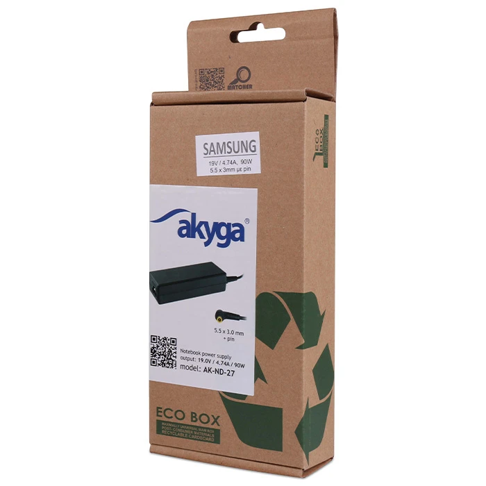 Φορτιστής Laptop Akyga AK-ND-27 power adapter/inverter Indoor 90 W Black