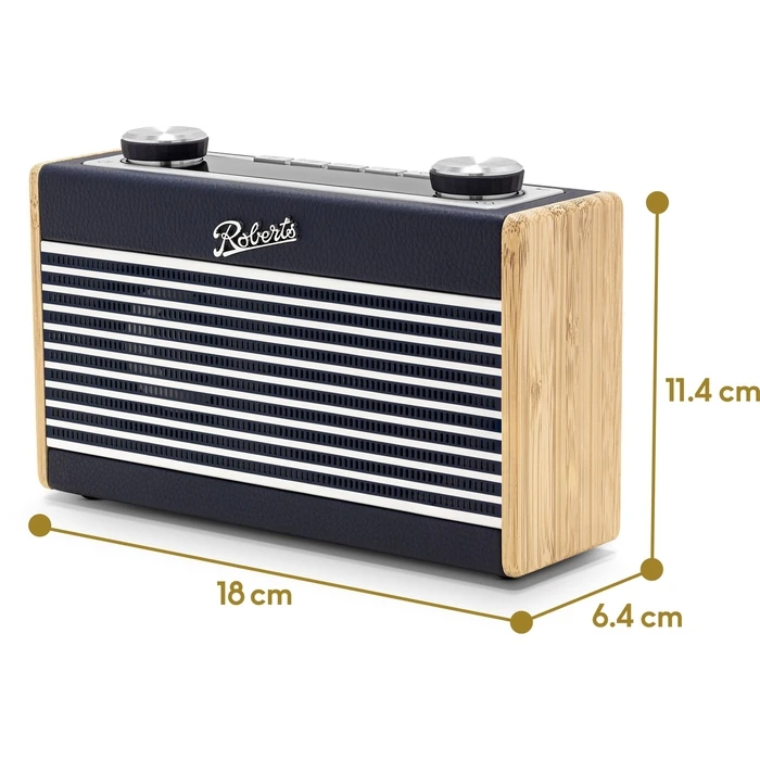 Roberts Rambler Uno Tabletop Mains Radio DAB+ with Bluetooth - Navy Blue