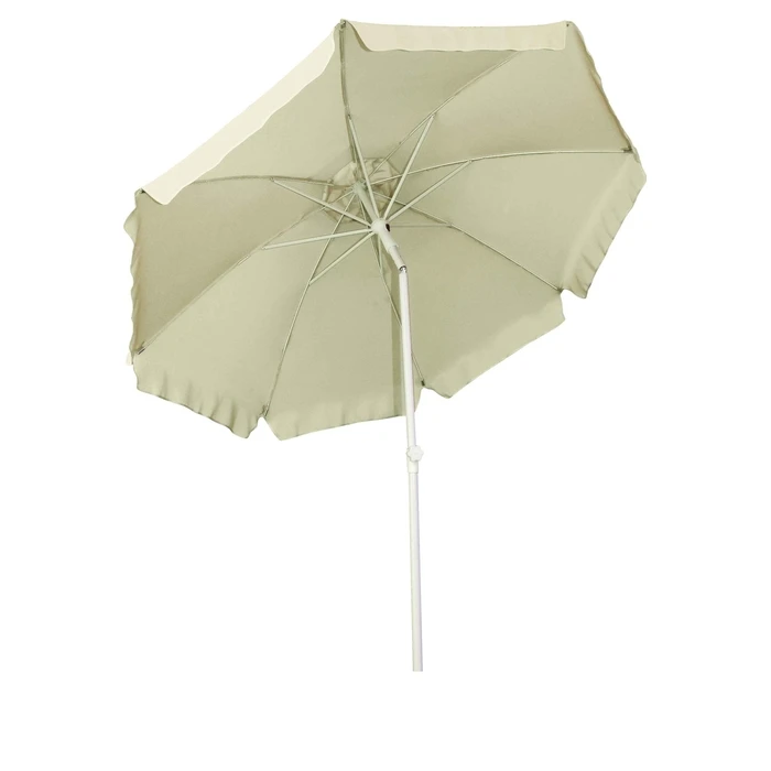 Velco Patio/Garden/Beach Umbrella Ecru 2m Metal with Reinforced Ribs