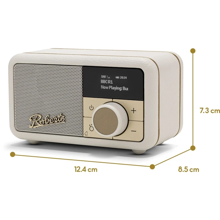 Roberts Revival Petite 2 Portable Rechargeable DAB+ Radio with Bluetooth - Cream