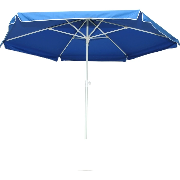 Velco Semi-Professional Patio/Garden/Beach Umbrella Blue 2.50m Metal with Metal Pole No Tilt