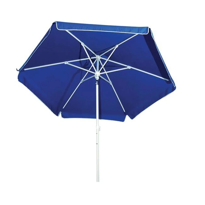 Velco Patio/Garden/Sea Umbrella - Blue 2m Heavy-Duty Metal