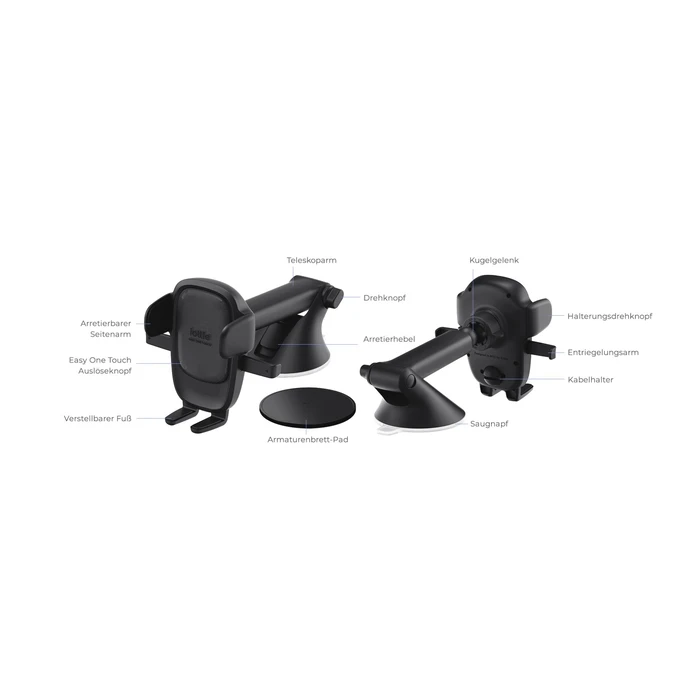 iOttie Easy One Touch 6 Dashboard & Windshield Mount - Black (for 5"–6.75")