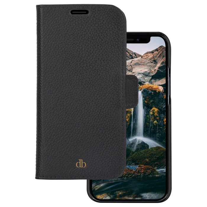 Θήκη Κινητού Dbramante1928 New York - Flip - 2-in-1 - Vollnarbenleder - Night Black - for iPhone 11, XR