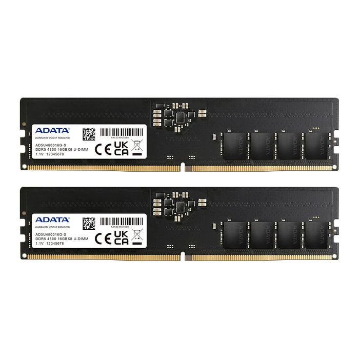 Μνήμη RAM Σταθερού DDR5 32GB Adata DIMM 4800 (2x 16 GB) Dual-Kit (Black, AD5U480016G-DT, Premier)