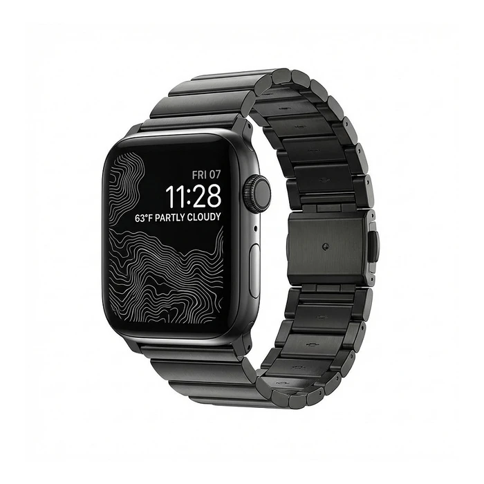 Λουράκι Nomad Strap Stainless Steel Graphite Black V2 42/44/45/49mm