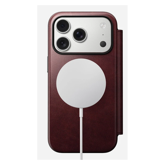 Θήκη Κινητού Nomad Modern Leather Folio iPhone 17 Pro Burgundy Horween