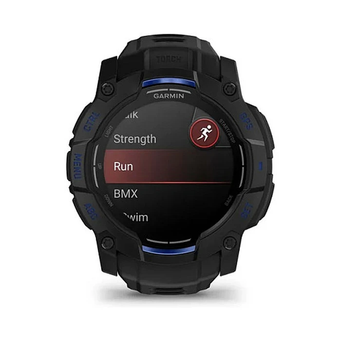 Smartwatch Garmin Instinct AMOLED Black with silicone 26mm bolt Blue