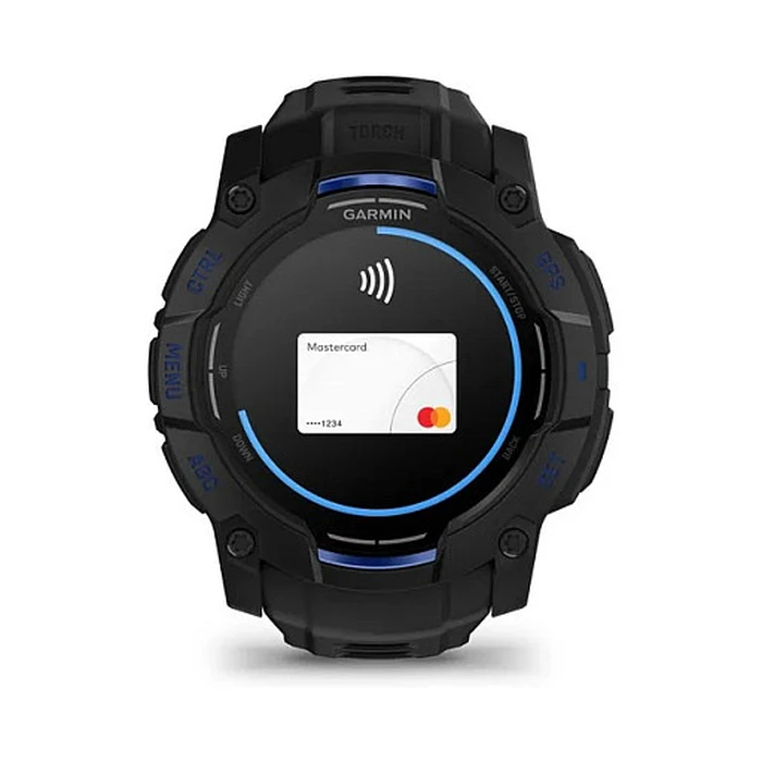 Smartwatch Garmin Instinct AMOLED Black with silicone 26mm bolt Blue