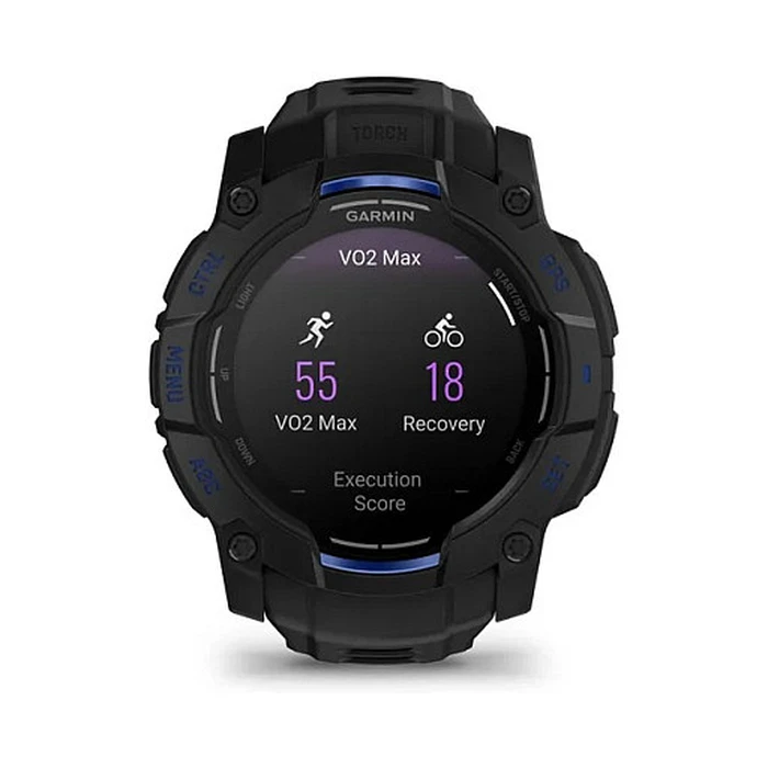 Smartwatch Garmin Instinct AMOLED Black with silicone 26mm bolt Blue