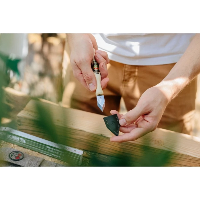 Kirschen Scribing Knife with Beech Handle, Trapezoidal Blade (MPN 3359000)