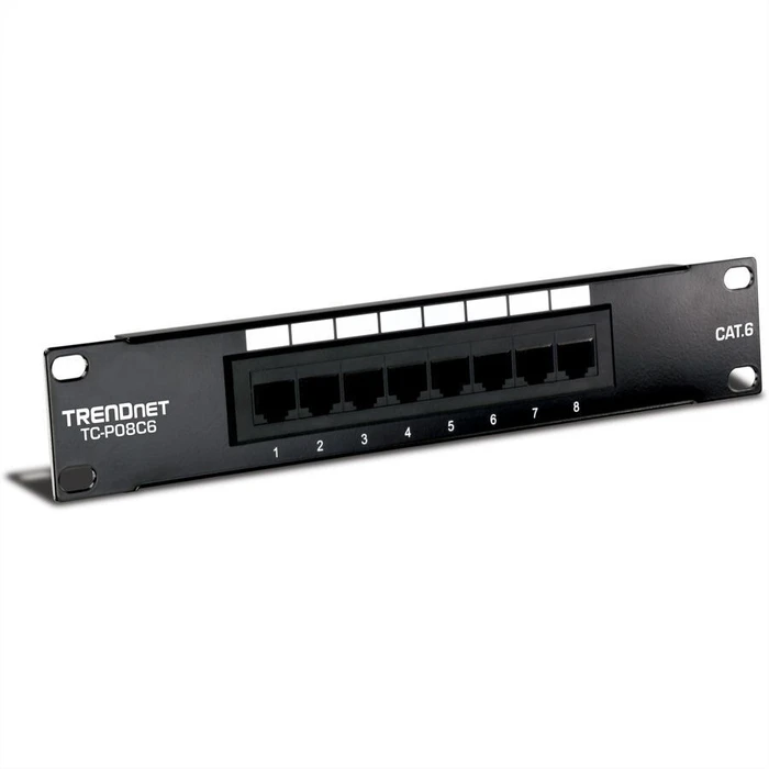 Patch Panel TrendNet 8-Port Cat. 6 unshielded (10 "wide)