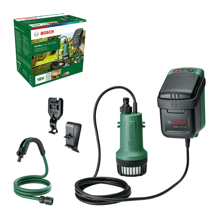Αντλία Ακαθάρτων & Ομβρίων Υδάτων Bosch GardenPump 18V-2000 1x 2.5Ah