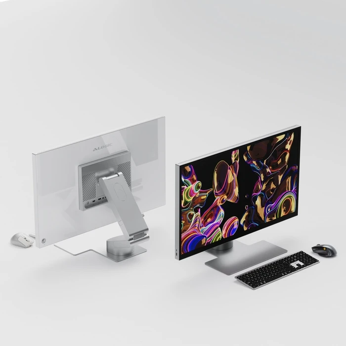Alogic ASPEKT Βάση Γραφείου Οθόνης έως 32" Ασημί