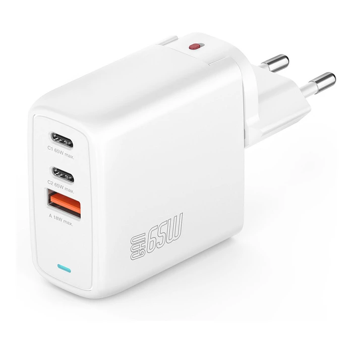 Φορτιστής Πρίζας 4Smarts charger GaN Flex 65W 2 USB-C+1 USB-A. wei