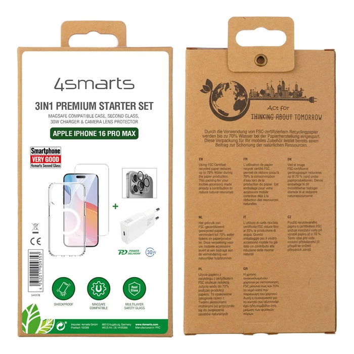 Θήκη Κινητού 4Smarts 3in1 Premium Starter Set for Apple iPhone 16 Pro Max