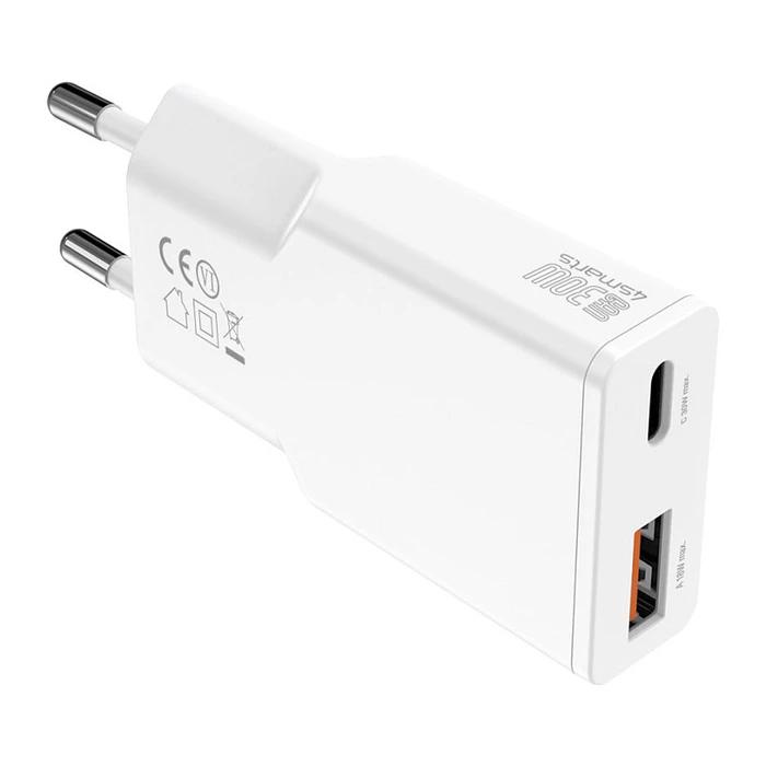 Φορτιστής Πρίζας 4Smarts Netzladegert PDPlug Slim Duos 30W GaN USB-C+USB-A