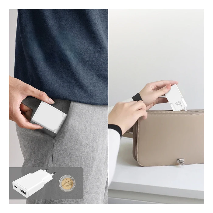 Φορτιστής Πρίζας 4Smarts Netzladegert PDPlug Slim Duos 30W GaN USB-C+USB-A