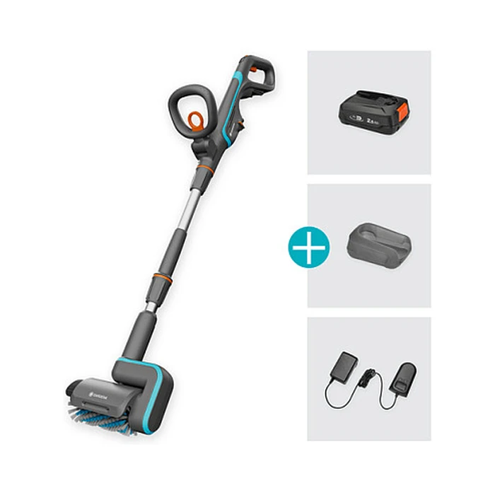 Σάρωθρο Gardena Battery Multi-Rein AquaB Patio 03 P4A Set 2.5Ah/18V