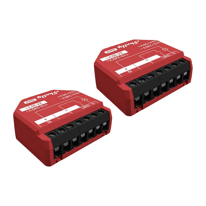 Ενδιάμεσος Διακόπτης Shelly relay "1PM Gen3 pack of 2" max 16A 1 channel WLAN BT