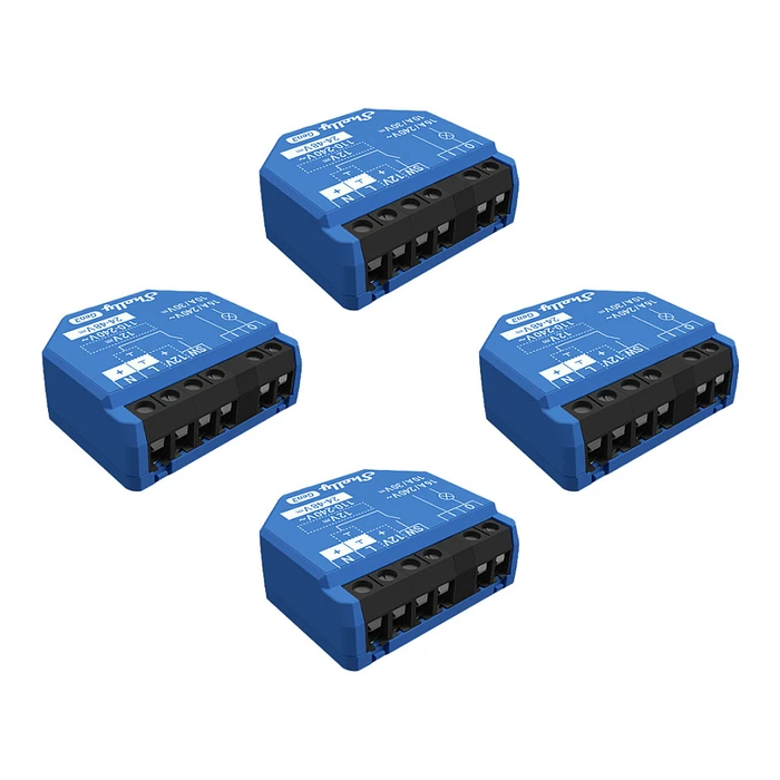 Ενδιάμεσος Διακόπτης Shelly relay "1 Gen3 pack of 4" max 16A 1 channel WiFi BT
