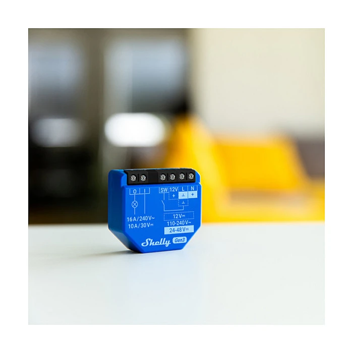 Ενδιάμεσος Διακόπτης Shelly relay "1 Gen3 pack of 4" max 16A 1 channel WiFi BT
