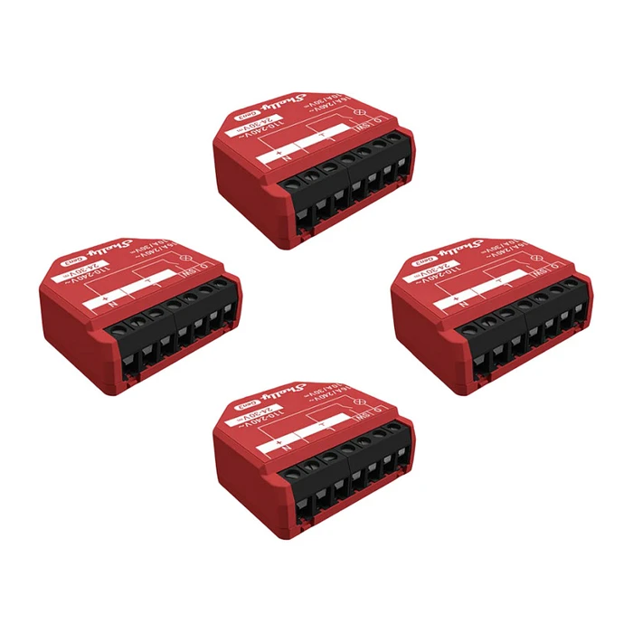 Ενδιάμεσος Διακόπτης Shelly relay "1PM Gen3 pack of 4" max 16A 1 channel WLAN BT