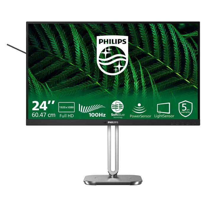 Monitor 24" Philips 24B2G5200 16:09 HDMI+DP+USB darkgrey