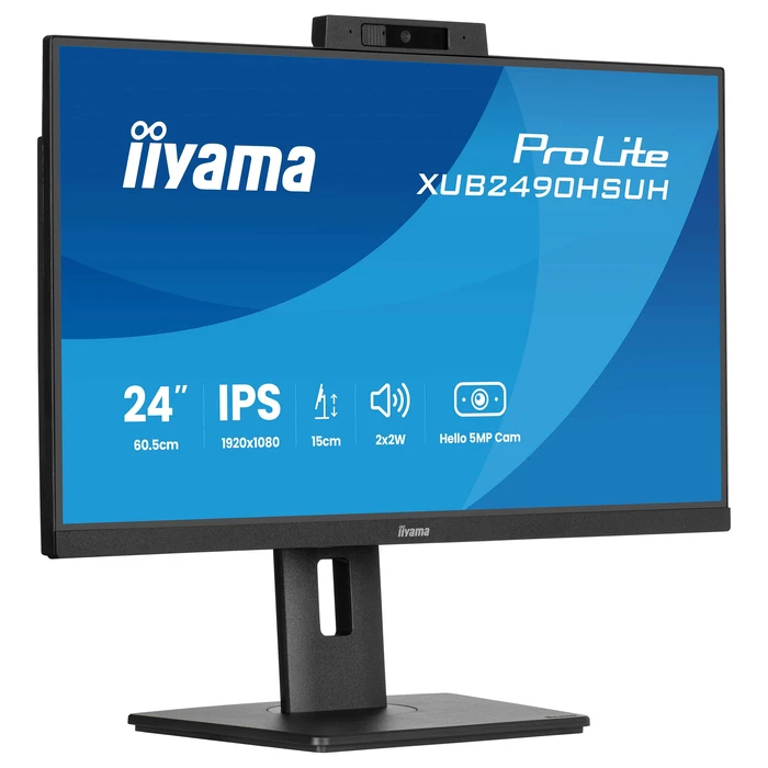Monitor 24" Iiyama XUB2490HSUH-B2 16:9 HDMI+DP WebCam