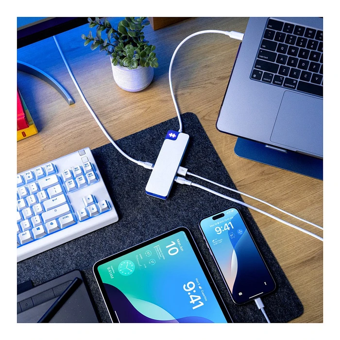 USB Hub Targus HyperDrive Flex 8 Port USB-C Hub Blue