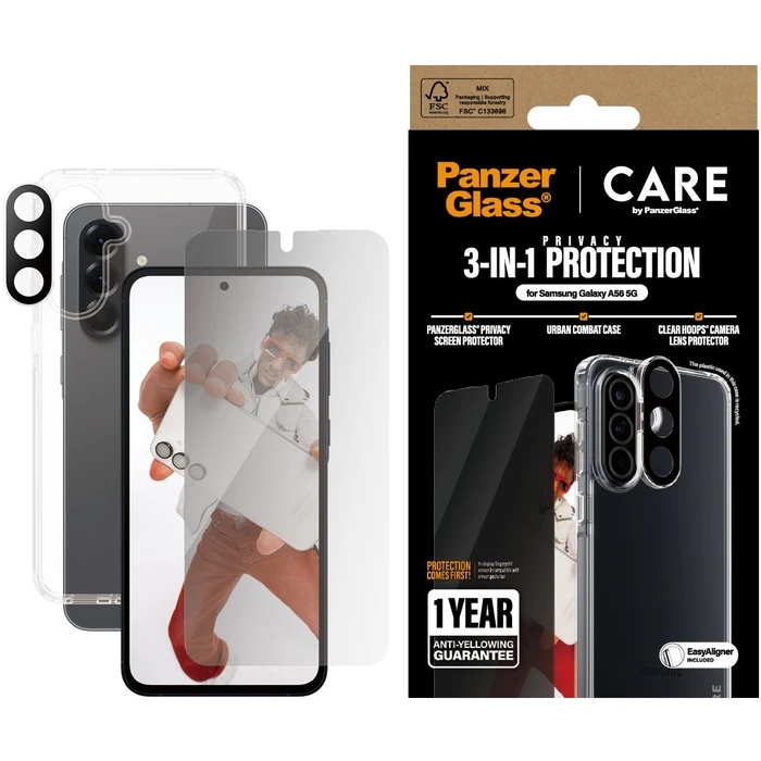 Θήκη Κινητού PanzerGlass CARE Flagship 3-in-1 Privacy Bundle Samsung Galaxy A56 5G