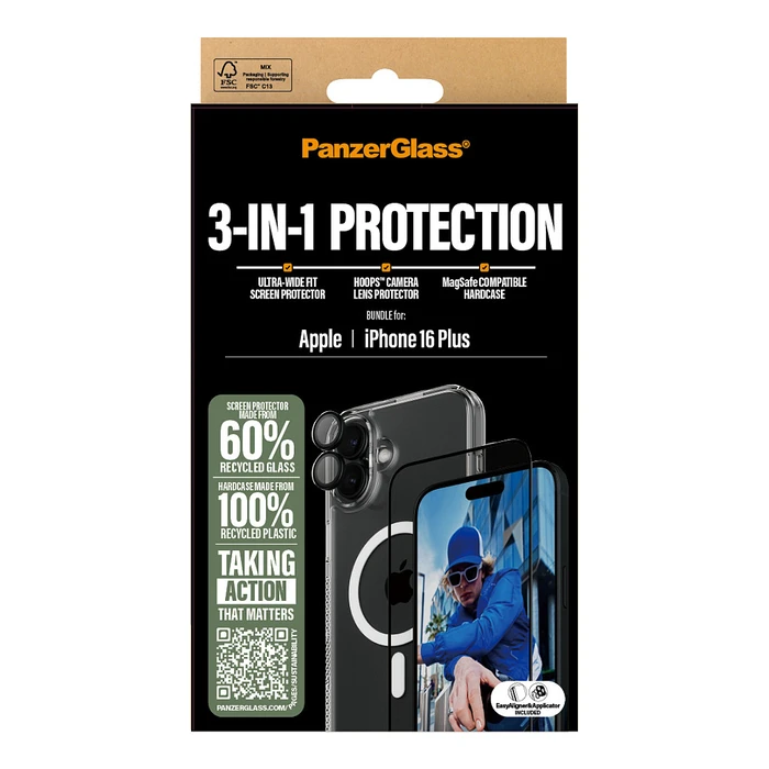 Προστατευτικό Κινητού PanzerGlass 3-in-1 Protection iPhone 16 Plus