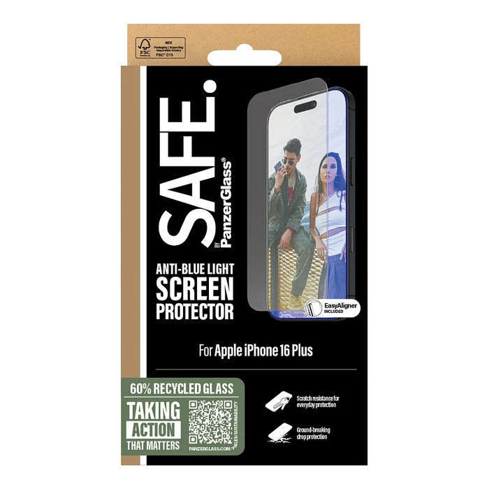 Προστατευτικό Οθόνης PanzerGlass Safe EyeCare iPhone 16/15 Plus UWF