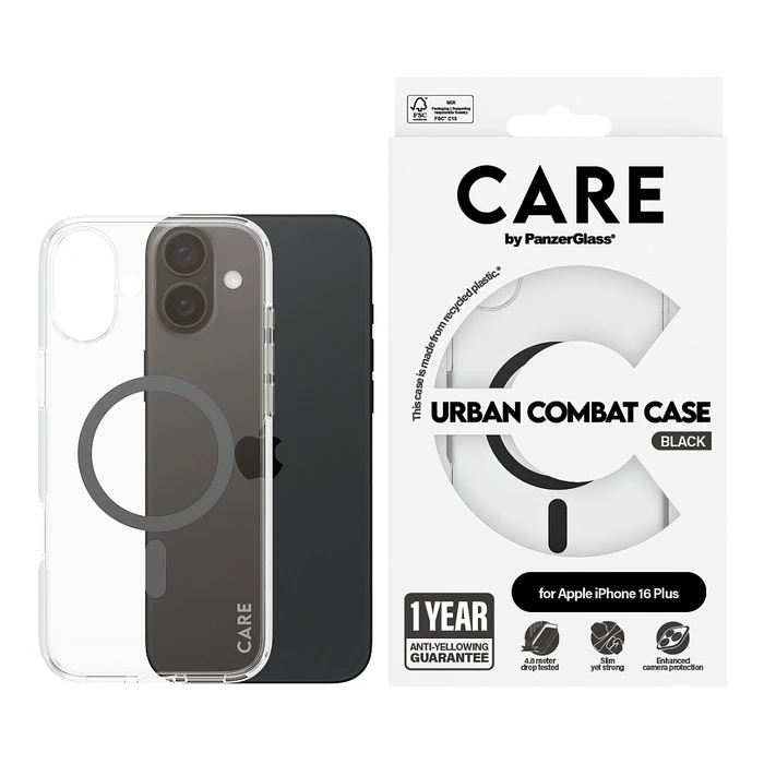 Θήκη Κινητού PanzerGlass CARE Flagship Black MagSAFE iPhone 16 Plus