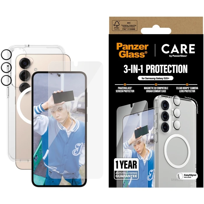 Θήκη Κινητού PanzerGlass CARE Flagship 3-in-1 Bundle Samsung Galaxy S25 Plus