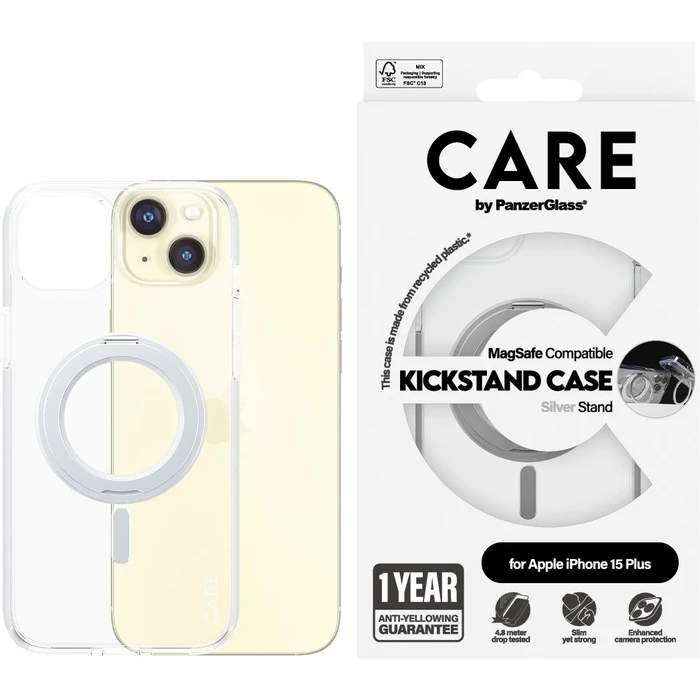 Θήκη Κινητού PanzerGlass CARE Silver Kickstand & MagSafe iPhone 15 Plus