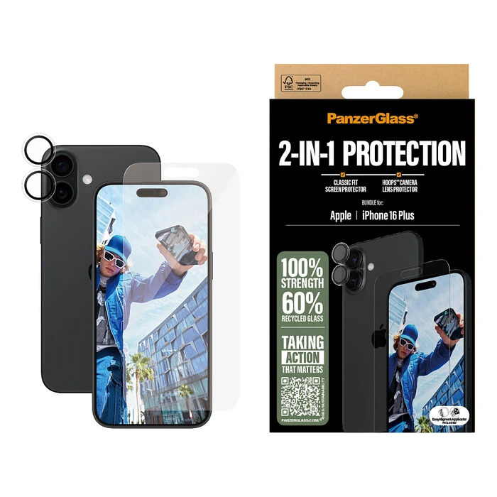 Προστατευτικό Οθόνης PanzerGlass 2-in-1 Bundle iPhone 16 Plus