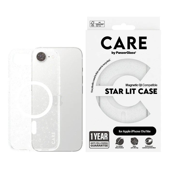 Θήκη Κινητού PanzerGlass CARE Flagship Combat w. MagSafe. Star Lit iPhone 16e