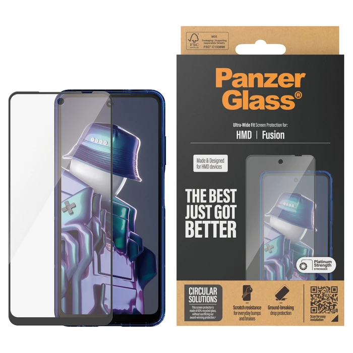 Προστατευτικό Οθόνης PanzerGlass w. Black Frame HMD Fusion / UWF