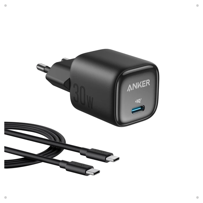 Φορτιστής Πρίζας Anker 30W kompaktes GaN Fast charger 1x USB-C Black