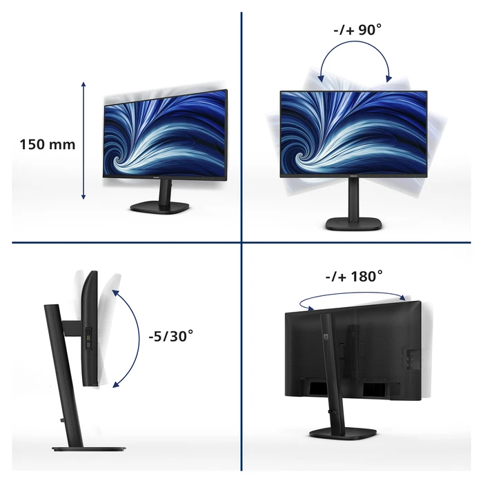 Monitor 24" Philips 24B2U3301 16:09 HDMI+DP+USB-C IPS