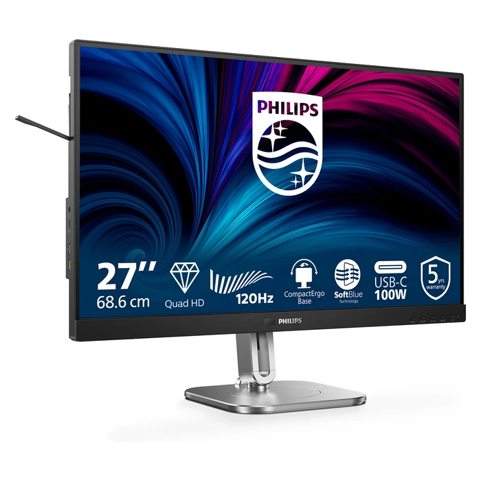 Monitor 27" Philips 27B2U4601 16:09 HDMI+DP+USB-C Black