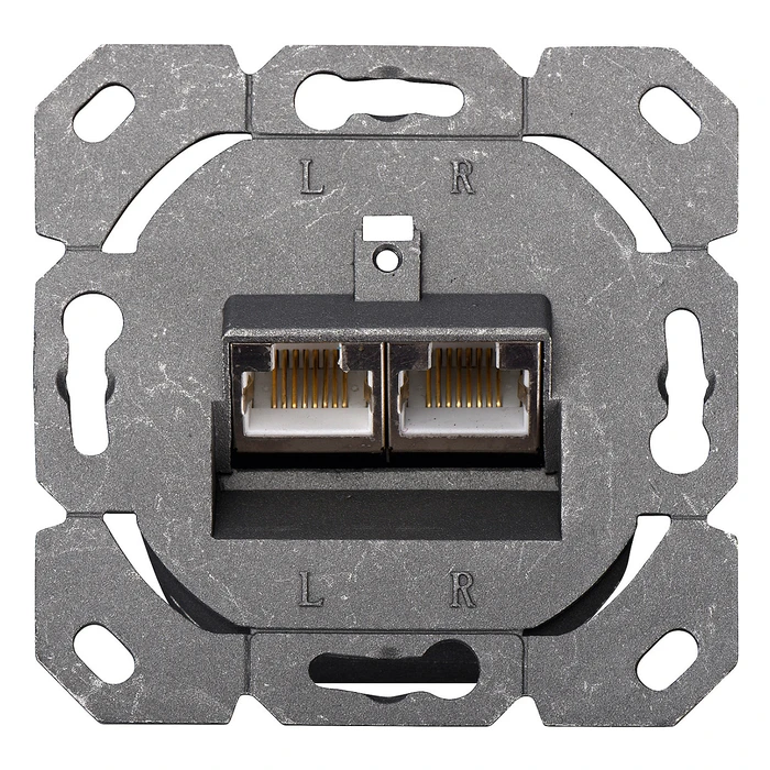 Πρίζα Δικτύου Digitus Cat5e 2xRJ45 shielded junction box, SignalWhite