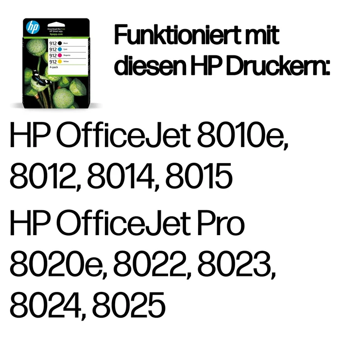 Γνήσιο Μελάνι HP 912 CMYK Original Ink 4-Pack