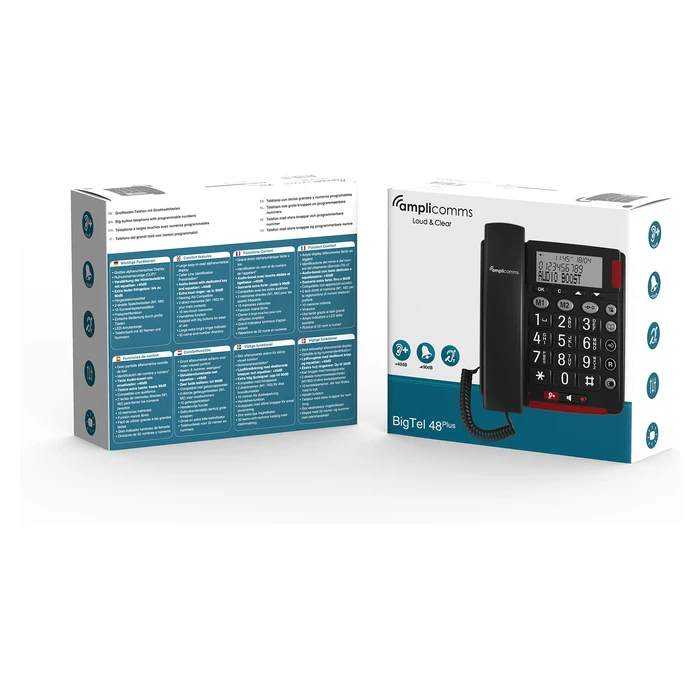 Kινητό Τηλέφωνο Amplicomms BIGTel 48 Plus, Large-button Dark Grey